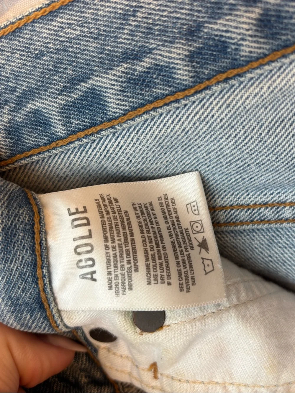 AGOLDE Riley High Rise Straight Crop Jeans in Dimension size 25